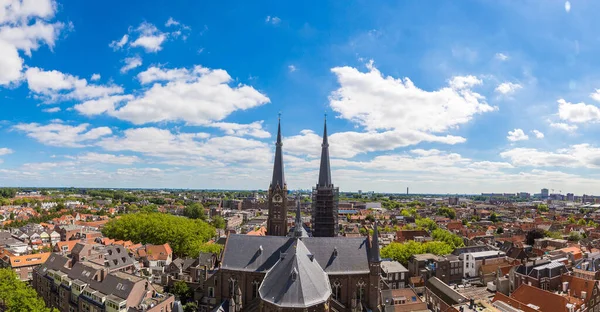 Panoramautsikt över Delft — Stockfoto
