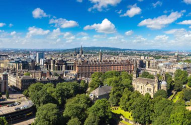 Edinburgh, İskoçya'nın panoramik görünüm