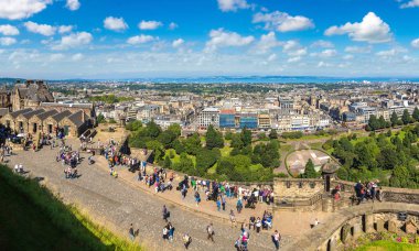Edinburgh, İskoçya'nın panoramik görünüm