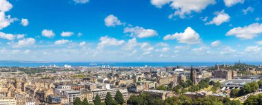 Edinburgh, İskoçya'nın panoramik görünüm