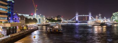 Londra Tower Bridge ve Hms Belfast savaş gemisi