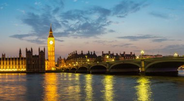 Big Ben, Parlamento, Londra 'daki Westminster Köprüsü