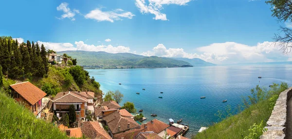 Panorama miasta Ohrid — Zdjęcie stockowe