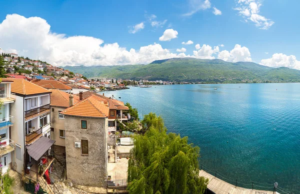 Панорама города Охрид — стоковое фото