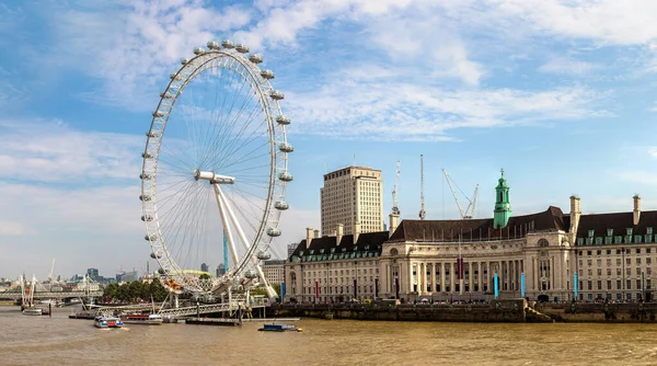 Londýnské oko, velké ruské kolo, Londýn — Stock fotografie