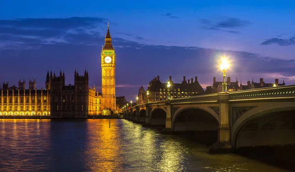 Big Ben, Κοινοβούλιο, Γέφυρα Westminster στο Λονδίνο — Φωτογραφία Αρχείου