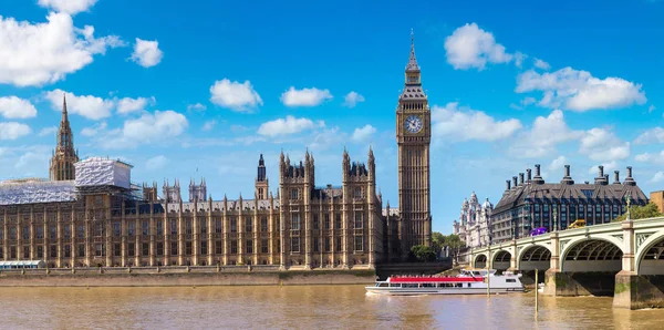 Big Ben, Parlament, Westminsterský most v Londýně — Stock fotografie