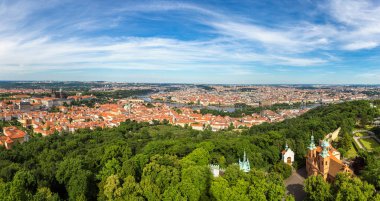 Prag panoramik havadan görünümü