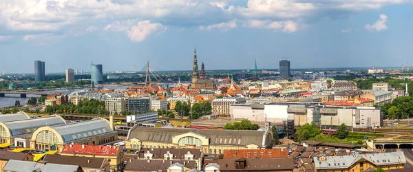 Panorama Flygfoto över Riga — Stockfoto