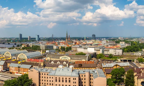 Panorama-Luftaufnahme der Riga — Stockfoto