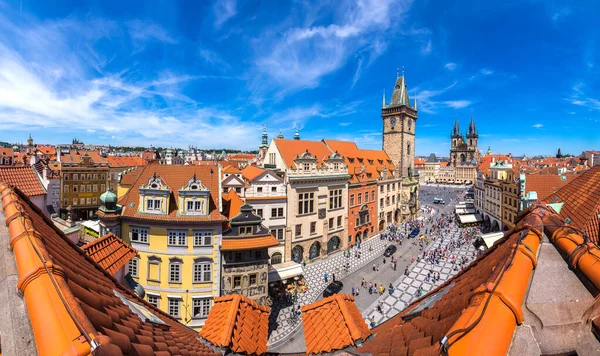 Luchtfoto uitzicht van Praag — Stockfoto