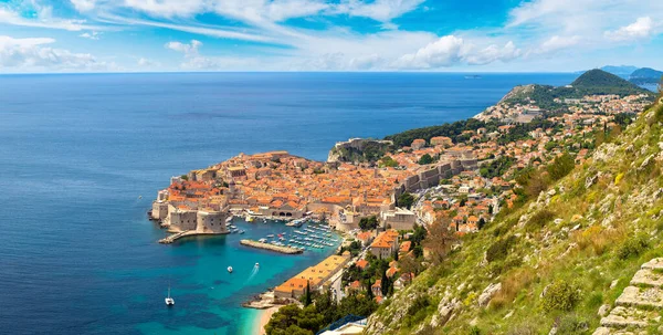 Antenn Visa gamla staden Dubrovnik — Stockfoto