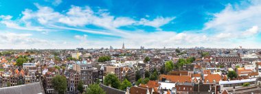 amsterdam'ın panoramik manzarasını