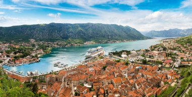 Panorama of Kotor in Montenegro clipart