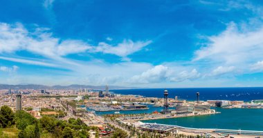 Barcelona 'nın panoramik görünümü