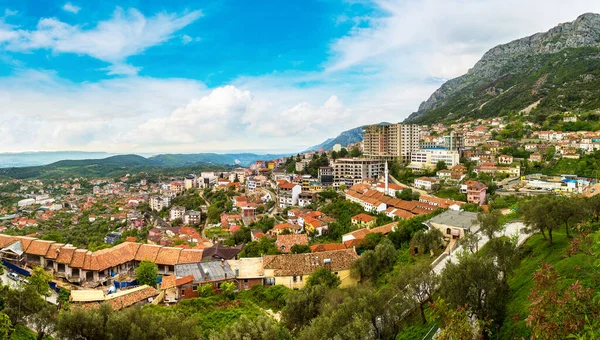 Переглянути від Kruja замку, Албанія — стокове фото