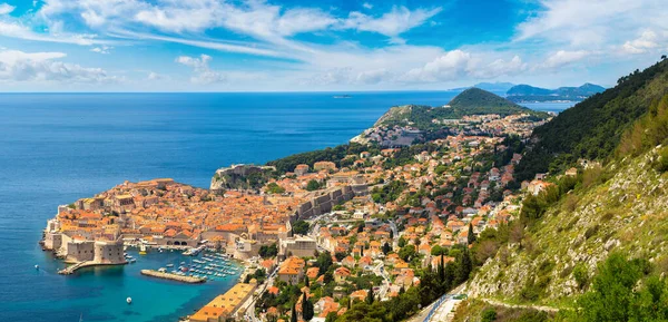 Veduta aerea della città vecchia Dubrovnik — Foto Stock