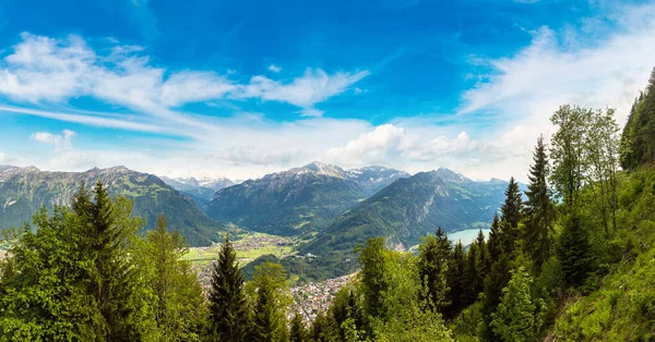 Panoramic view of Interlaken — Stock Photo, Image