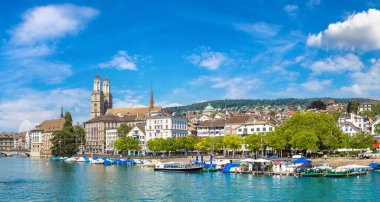 Zürih'in panoramik görünüm