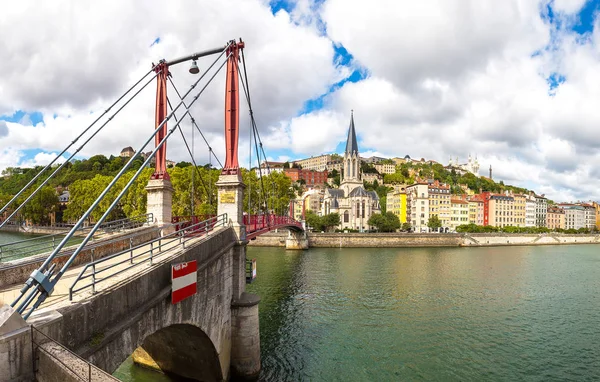 Footbridge Lyonban, Franciaország — Stock Fotó