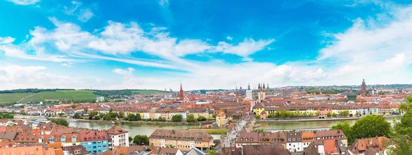 Panoramiczny widok z Würzburg lotu ptaka — Zdjęcie stockowe
