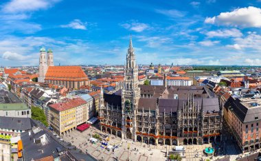 Münih, Almanya 'nın panoramik manzarası