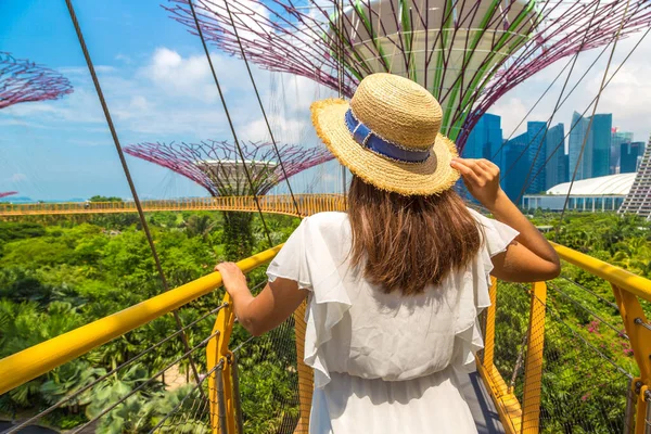 Singapore Haziran 2019 Singapur Körfezi Yakınlarındaki Gardens Taki Skyway Köprüsü — Stok fotoğraf