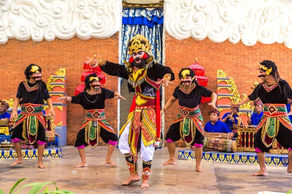 Bali Indonésia Fevereiro 2020 Dança Balinesa Tradicional Realizada Parque Cultural — Fotografia de Stock