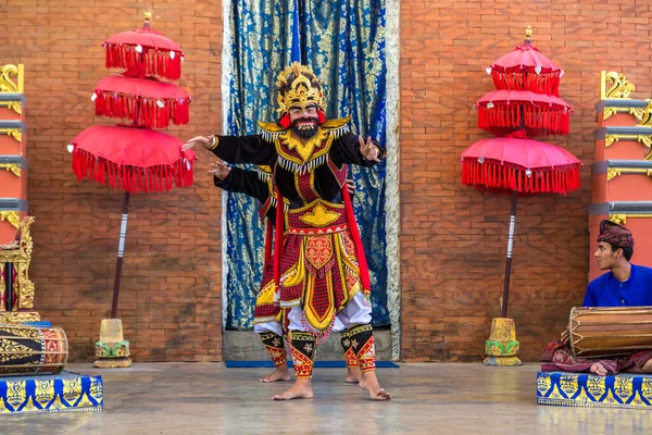 Bali Indonésia Fevereiro 2020 Dança Balinesa Tradicional Realizada Parque Cultural — Fotografia de Stock