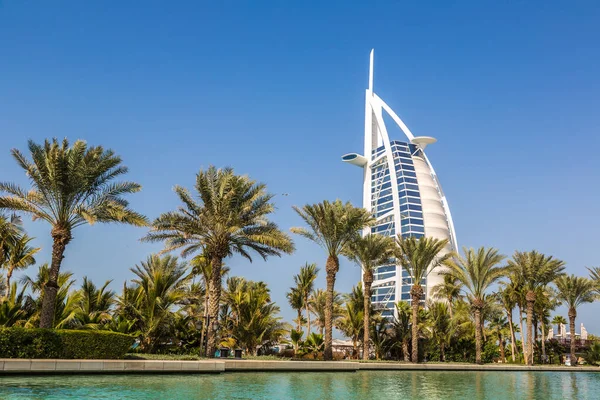 Dubai Zjednoczone Emiraty Arabskie Styczeń 2020 Widok Burj Arabski Hotel — Zdjęcie stockowe