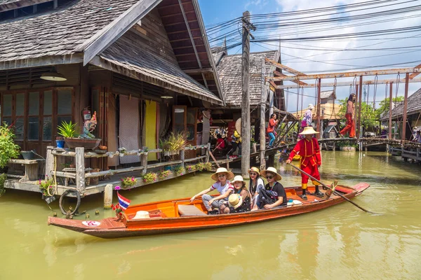 Pattaya Tailandia Marzo 2020 Mercado Flotante Pattaya Tailandia Día Verano — Foto de Stock