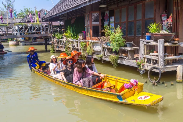 Pattaya Tailandia Marzo 2020 Mercado Flotante Pattaya Tailandia Día Verano — Foto de Stock