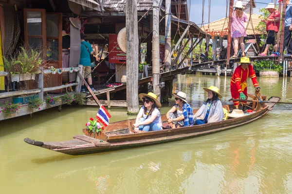 Pattaya Tailandia Marzo 2020 Mercado Flotante Pattaya Tailandia Día Verano — Foto de Stock