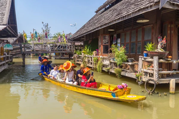 Pattaya Tailandia Marzo 2020 Mercado Flotante Pattaya Tailandia Día Verano — Foto de Stock