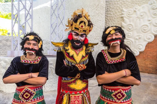 Bali Indonésia Fevereiro 2020 Dança Balinesa Tradicional Realizada Parque Cultural — Fotografia de Stock