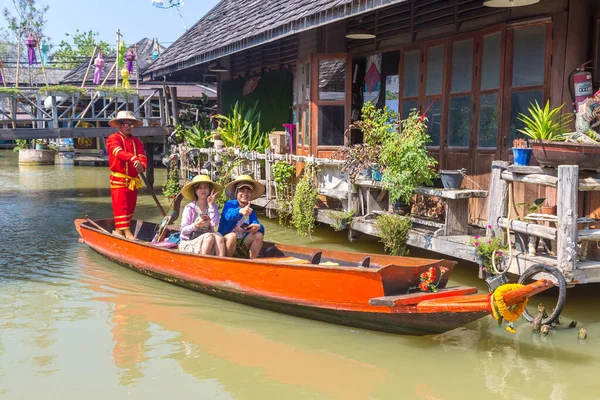 Pattaya Tailandia Marzo 2020 Mercado Flotante Pattaya Tailandia Día Verano — Foto de Stock