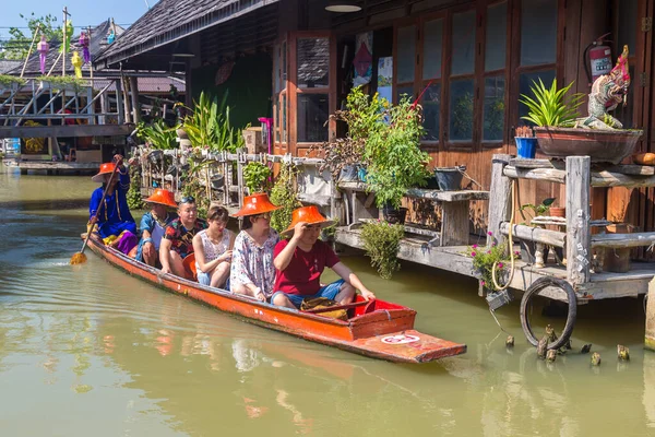 Pattaya Tailandia Marzo 2020 Mercado Flotante Pattaya Tailandia Día Verano — Foto de Stock