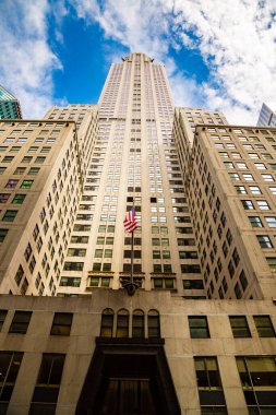 NEW YORK CITY, ABD - 15 Mart 2020: Manhattan, New York 'taki Chrysler Binası Cephesi, ABD