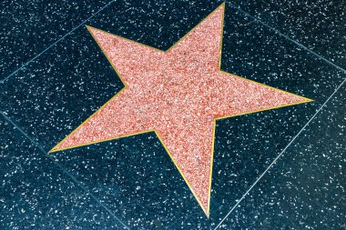 LOS ANGELES, HOLYWOOD, ABD - 29 Mart 2020: Los Angeles, Kaliforniya, ABD 'de Hollywood Şöhret Yolu' nda tek bir boş yıldız