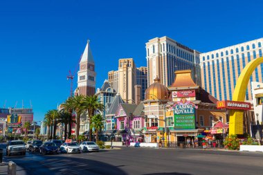 LAS VEGAS, ABD - 29 Mart 2020: Las Vegas, Nevada, ABD 'deki Venedik Otel ve Kumarhanesi