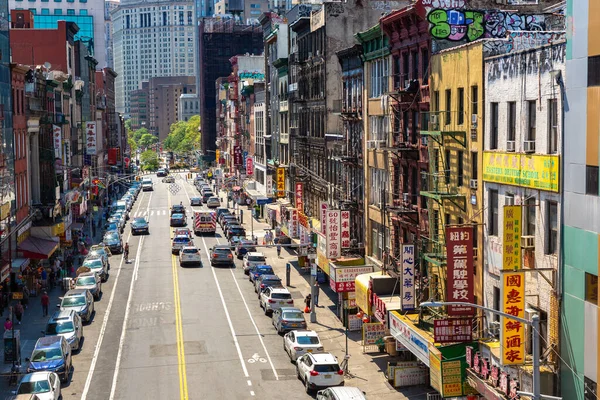 New York City Usa März 2020 Luftaufnahme Von Chinatown New — Stockfoto