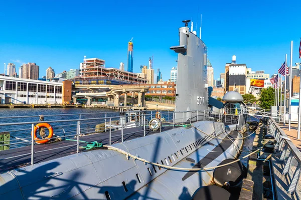 Nova Cidade Iorque Eua Março 2020 Submarino Uss Growler New — Fotografia de Stock