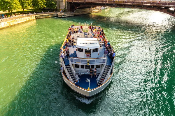 Chicago Usa Μαρτιου 2020 Ποταμός Και Γέφυρα Σικάγο Ιλινόις Ηπα — Φωτογραφία Αρχείου