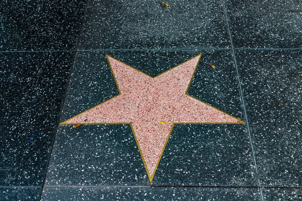 Los Angeles Hollywood Eua Março 2020 Uma Estrela Vazia Calçada — Fotografia de Stock