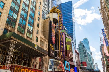 NEW YORK CITY, ABD - 15 Mart 2020: Madame Tussaud balmumu müzesi New York, ABD