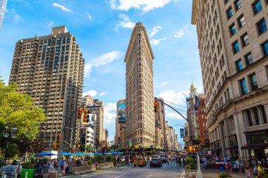 NEW YORK CITY, ABD - 15 Mart 2020: Flatiron Binası New York, ABD