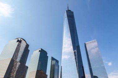 NEW YORK CITY, ABD - 29 Mart 2020: New York 'taki Dünya Ticaret Merkezi Kulesi, ABD