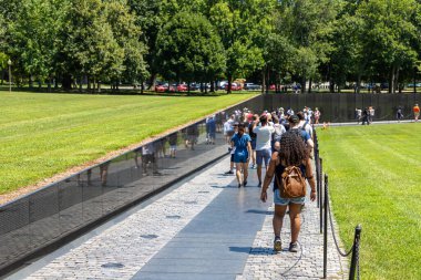 WASHINGTON DC, ABD - 29 Mart 2020: Washington DC 'de Vietnam Gazileri Anıtı, ABD