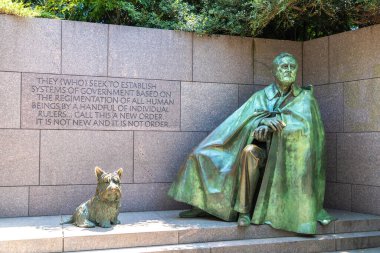 WASHINGTON DC, ABD - 29 Mart 2020: Franklin Delano Roosevelt Memorial, Washington DC, ABD