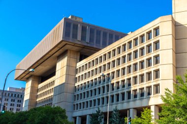 WASHINGTON DC, ABD - 29 Mart 2020: Washington DC 'deki Federal Soruşturma Bürosu, ABD